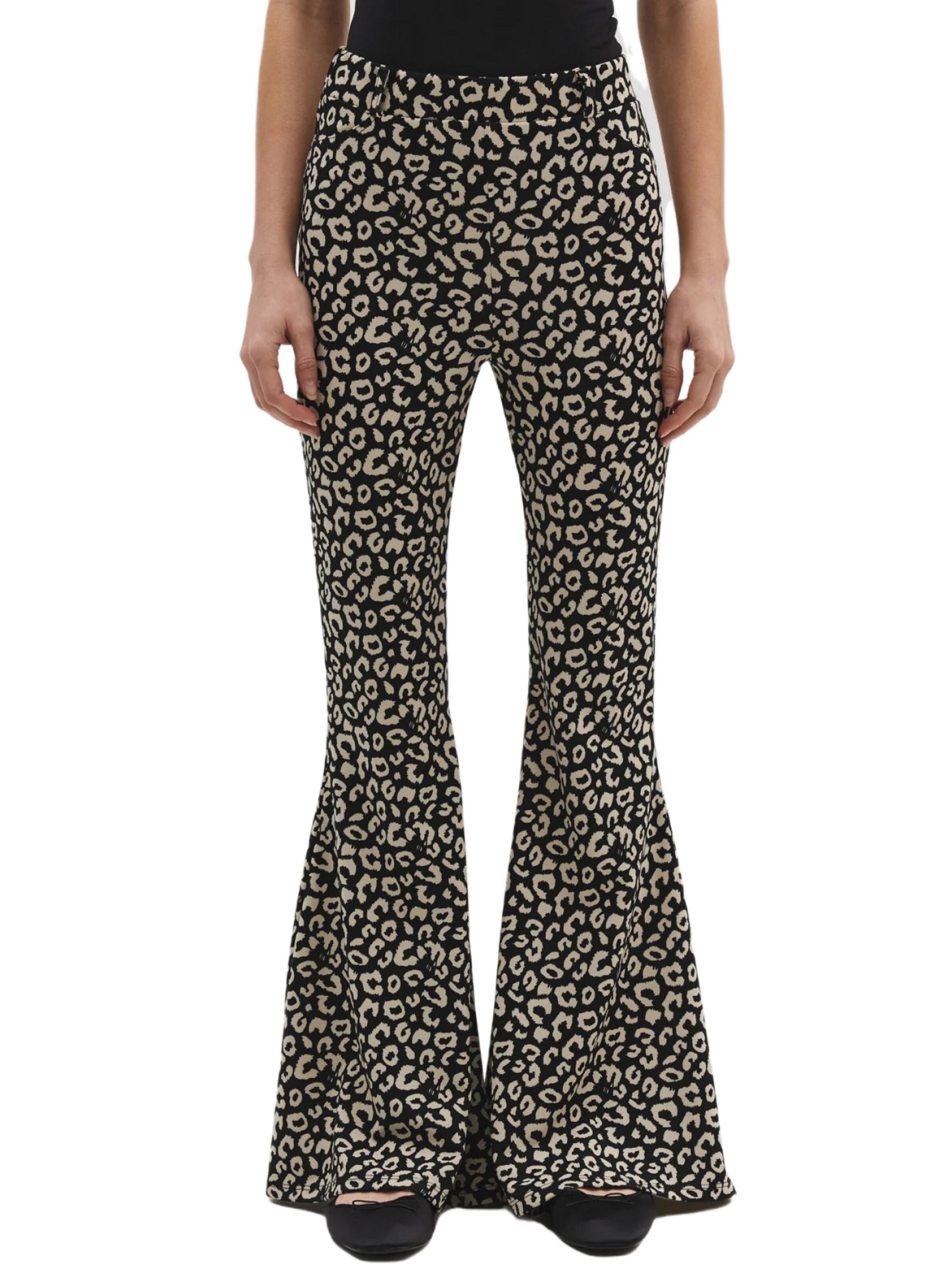 No Matter What Wide Leg Hose in Beige: Vorderseite