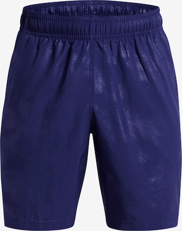 UNDER ARMOUR Workout Pants in Blue: front