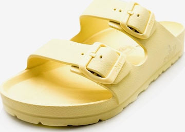 thies Mules 'thies 1856 ® Ecofoam Sandal vegan' in Yellow: front