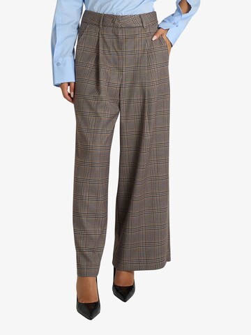 Wide Leg Pantalon à pince Merci en marron : devant