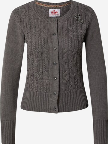 SPIETH & WENSKY Knit Cardigan 'Seerose' in Brown: front