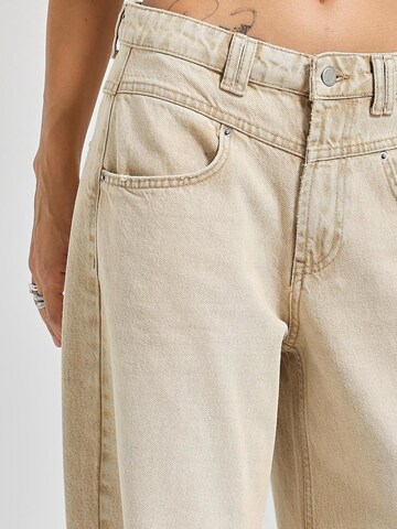 IT'S BASIC Wide leg Jeans 'Wide Low Rise Jeans' in Beige