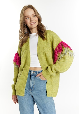 Cardigan 'Hoona' IZIA en vert : devant