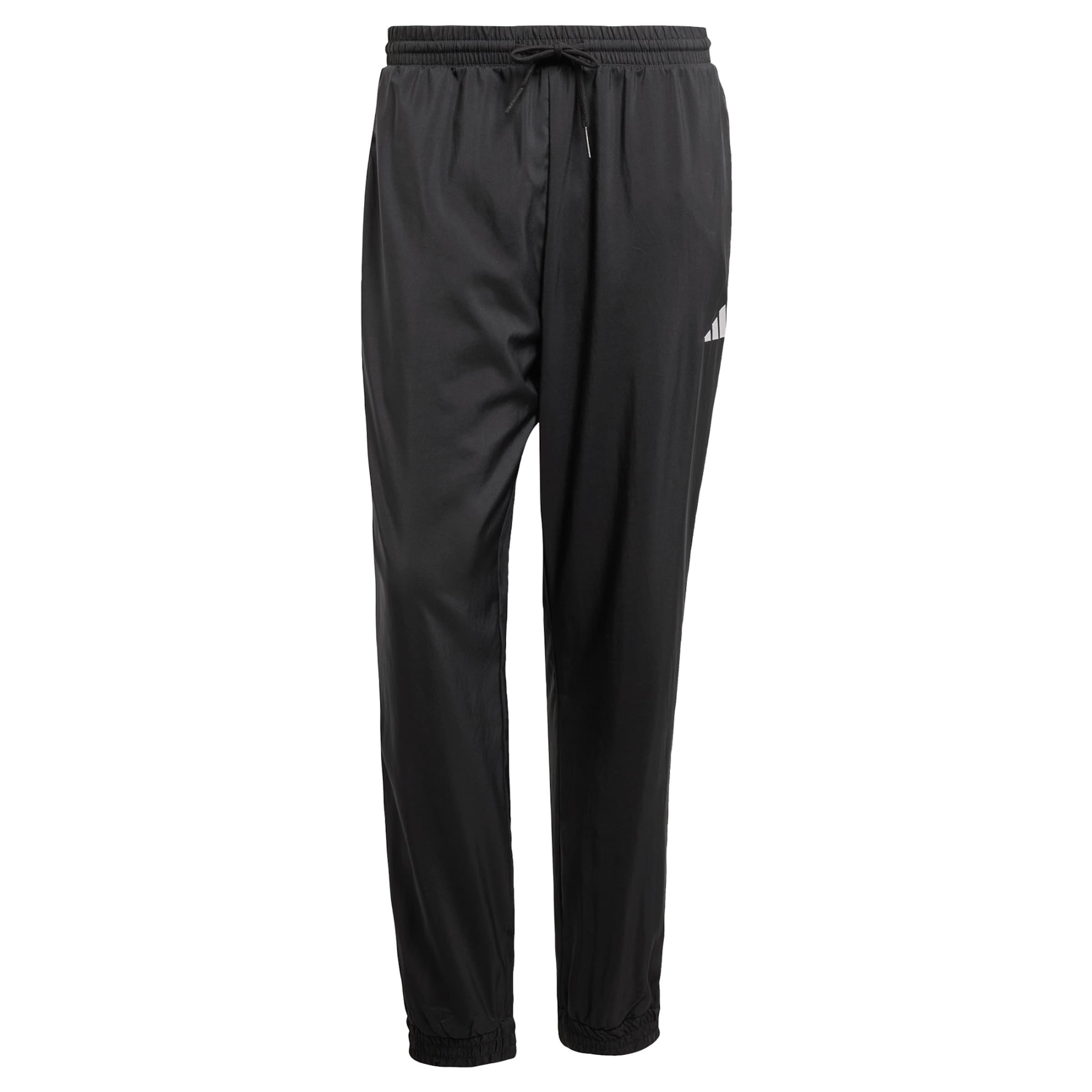 ADIDAS SPORTSWEAR - Tapered Calças de desporto 'Essentials' em preto: frente