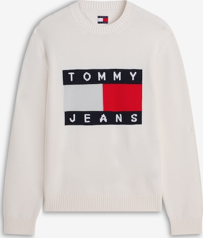 Tommy Jeans Pulover u tamno plava / svijetlo crvena / bijela, Pregled proizvoda