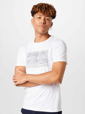 JACK & JONES T-Shirt 'FOAM' in Weiß: Vorderseite
