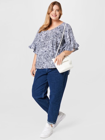 Michael Kors Plus Bluse in Blau