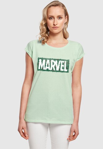 ABSOLUTE CULT T-Shirt 'Marvel' in Grün: predná strana