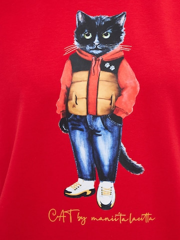 T-shirt 'Sport Casual Cat' Cat e Lolette en rouge