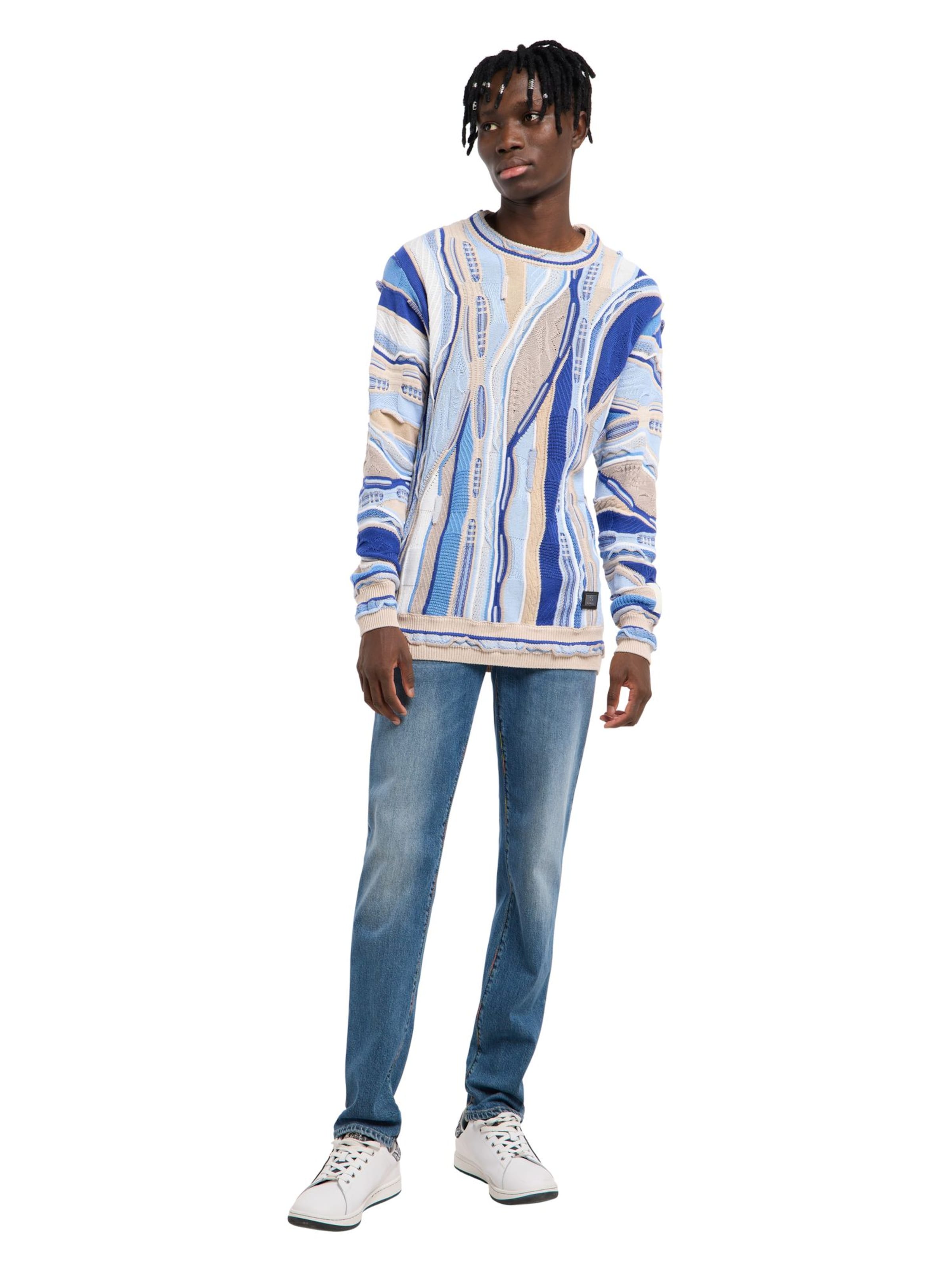 Pull-over 'Fazio' Carlo Colucci en bleu