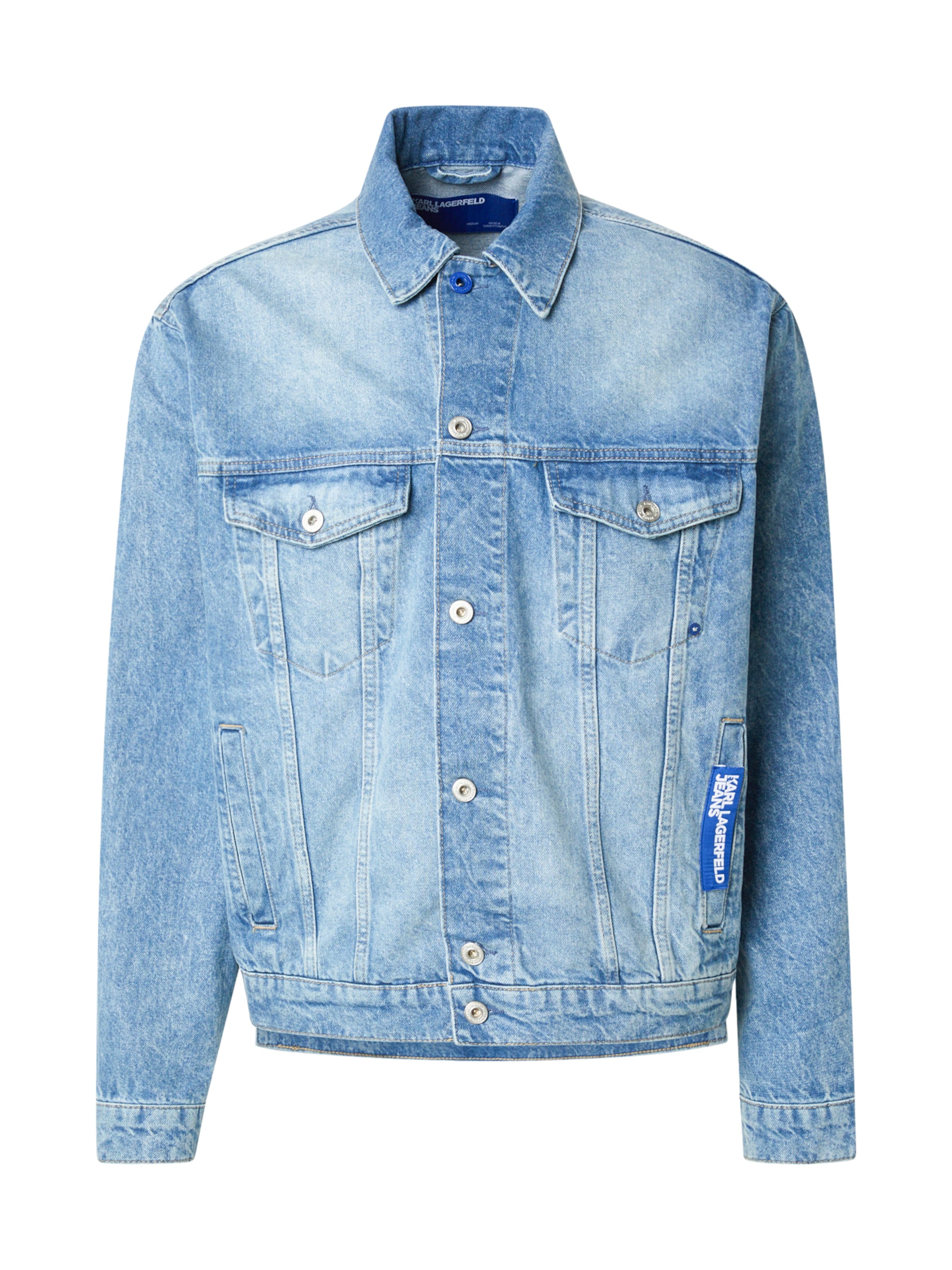 mėlyna KARL LAGERFELD JEANS Demisezoninė striukė: priekis