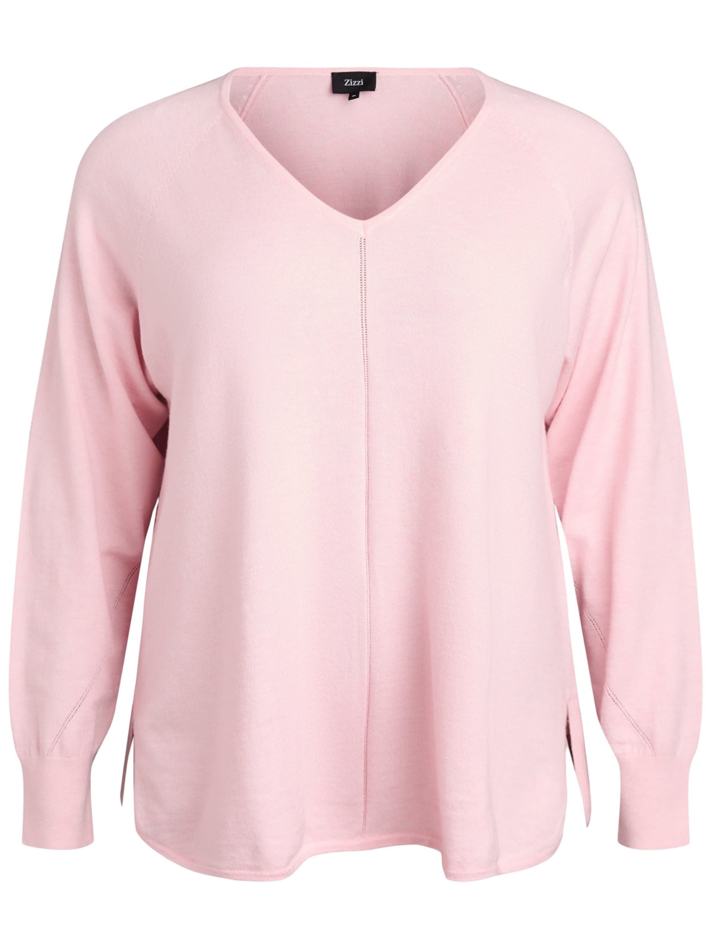 Zizzi Свитер 'Caella' в Ярко-розовый: спереди