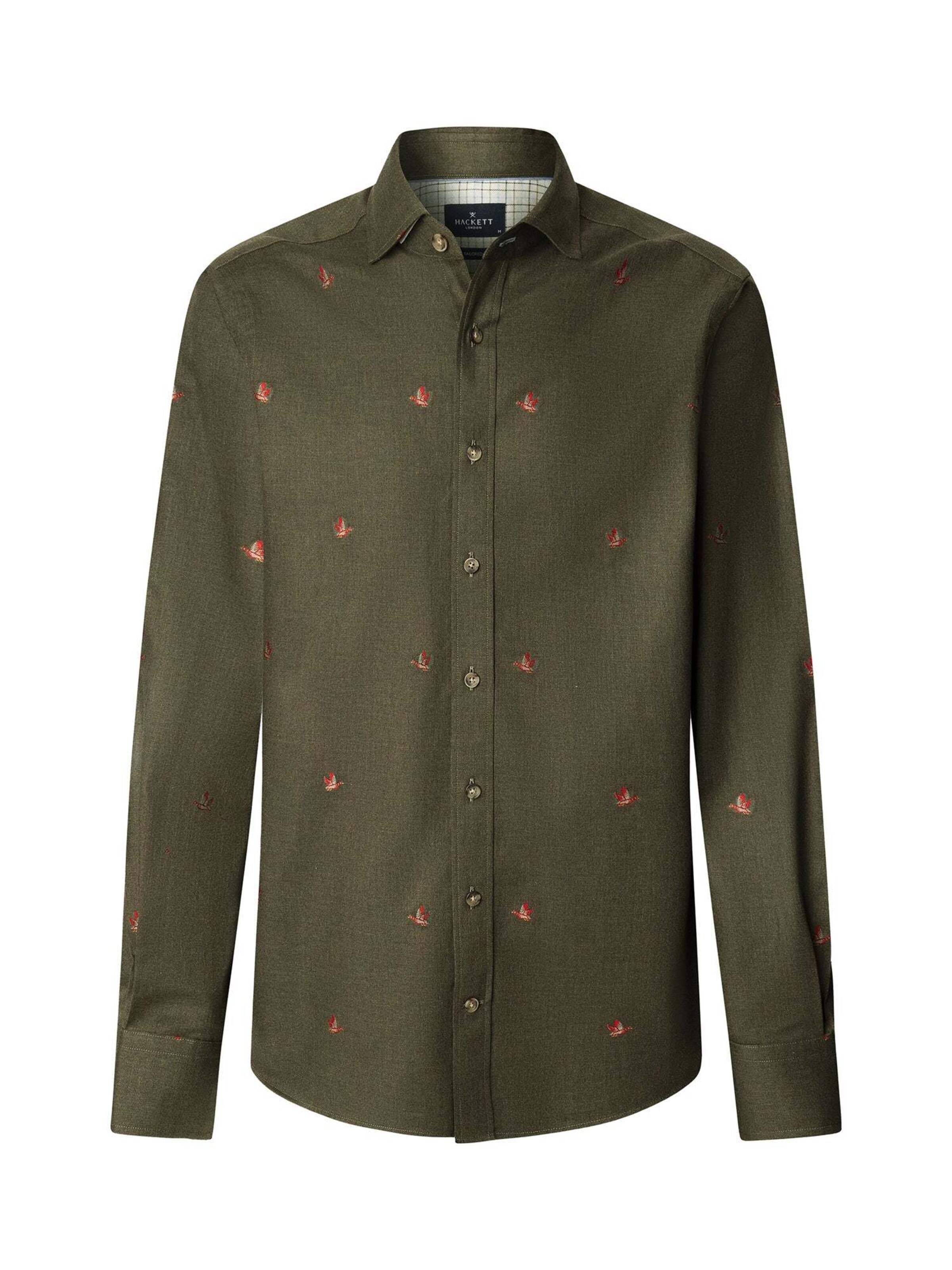 Hackett London Regular fit Button Up Shirt in Green: front