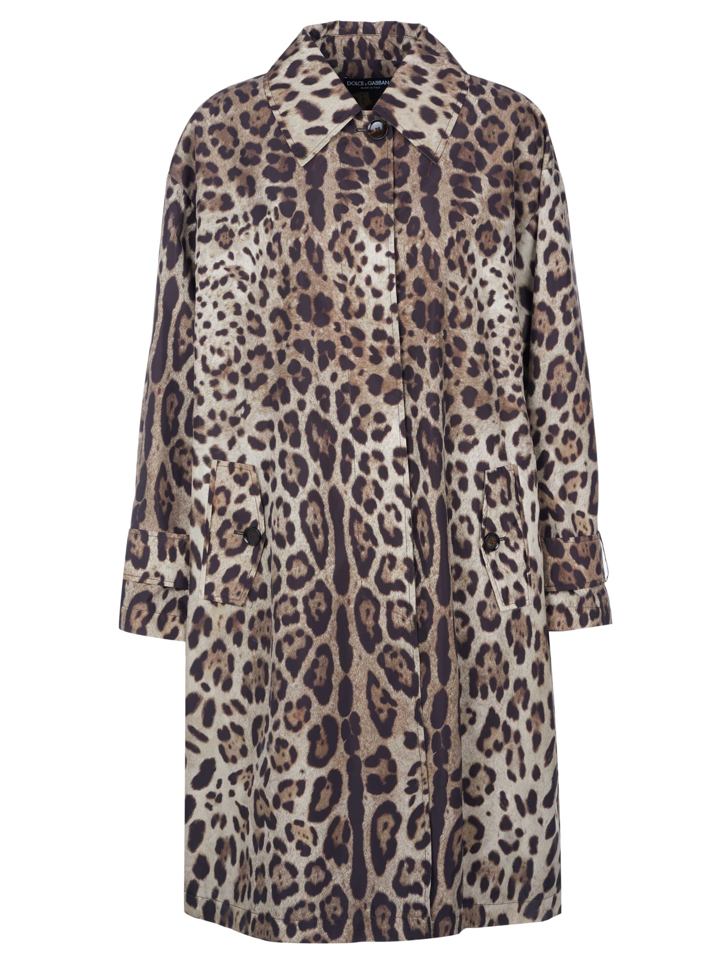 DOLCE & GABBANA Between-Seasons Coat 'Dolce & Gabbana Mantel' in Brown: front