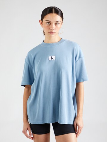 T-shirt Calvin Klein Jeans en bleu : devant