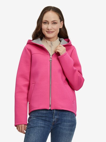 Amber & June Zip-Up Hoodie in Pink: front