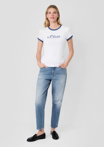 s.Oliver - Camisa 'Vintage' em branco
