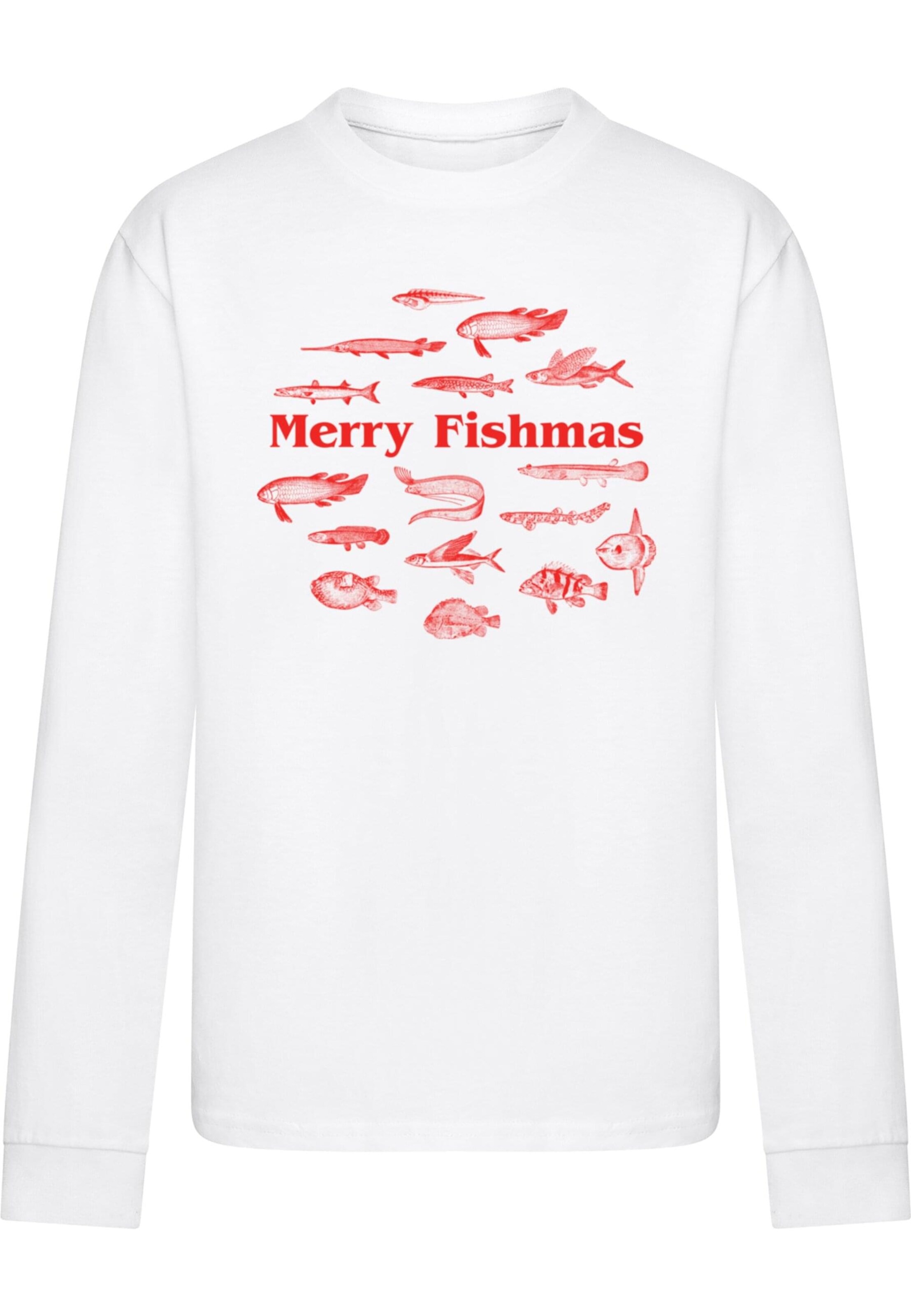 Maglietta 'Christmas - Mery Fish' di ABSOLUTE CULT in bianco: frontale
