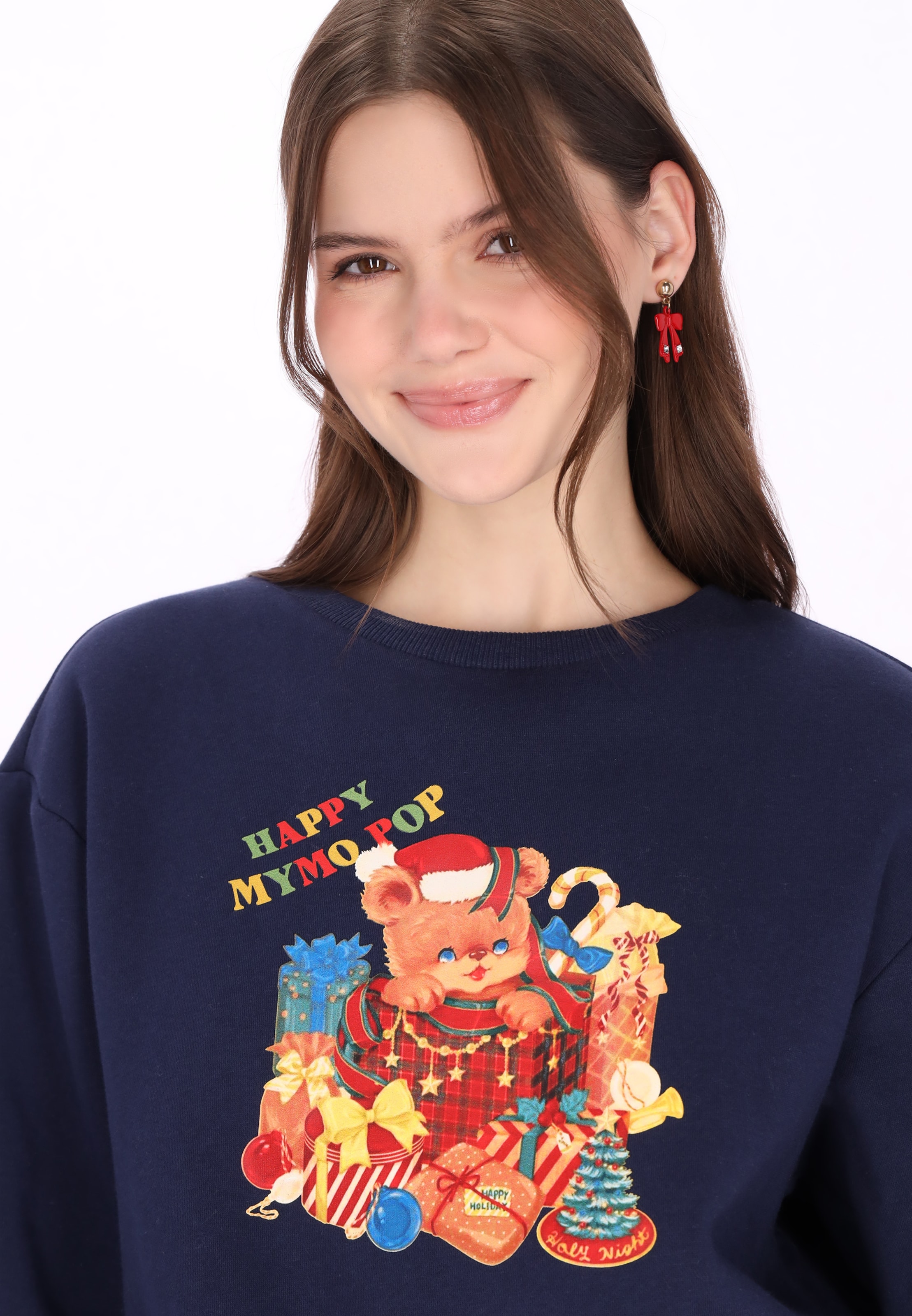 MYMO Sweatshirt 'Pop' in Blauw