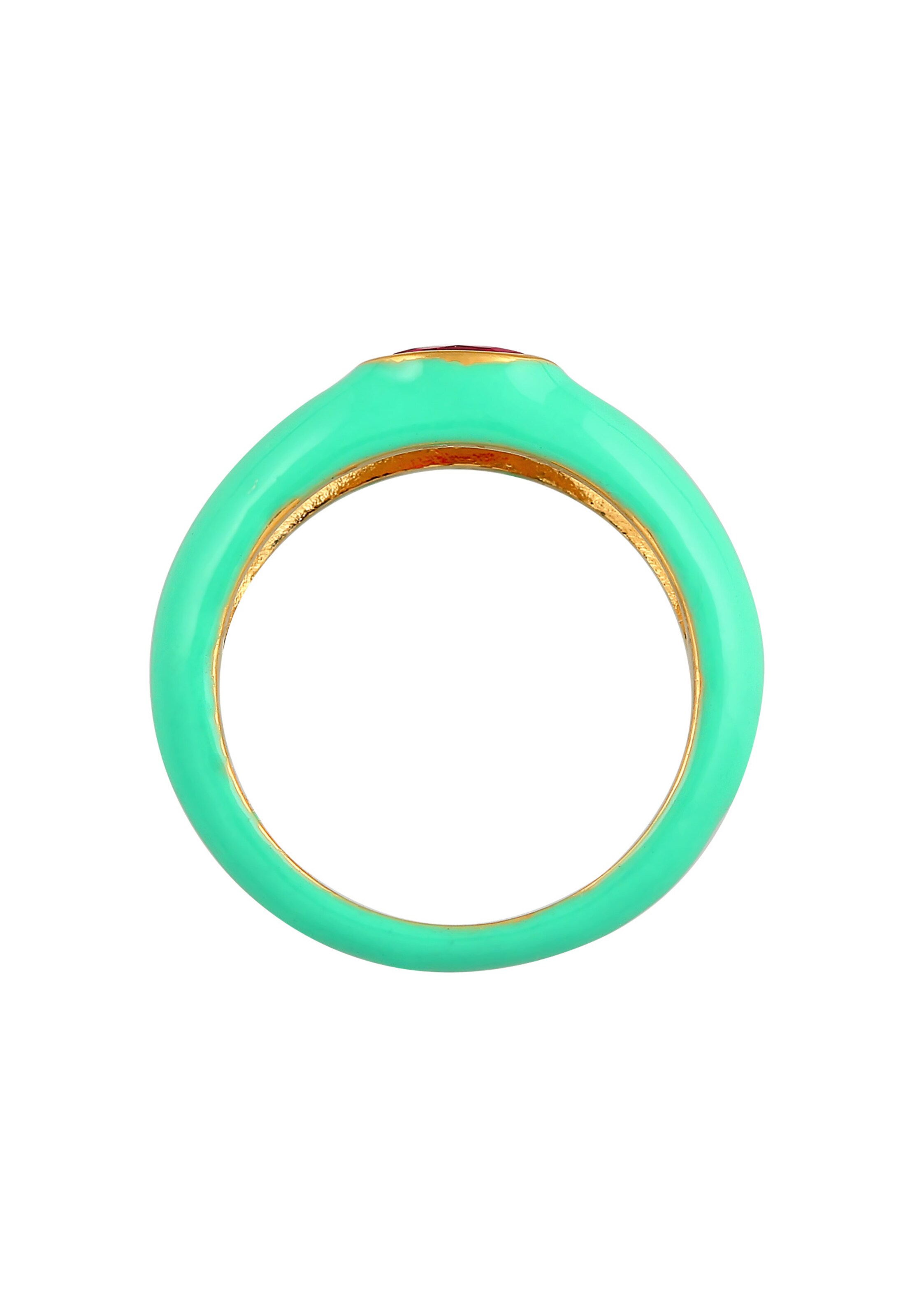 ELLI Sormus 'Solitär' värissä vihreä