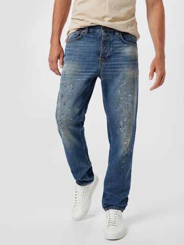 Nudie Jeans Co Loosefit Jeans 'Steady Eddie II' in Blauw: voorkant