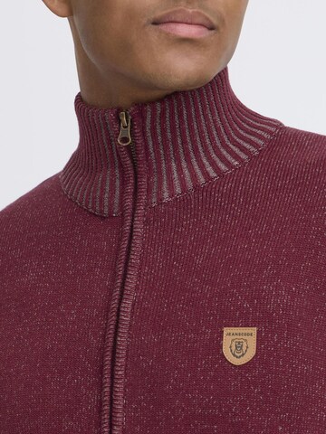INDICODE JEANS Gebreid vest 'Andy' in Rood