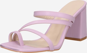 Trendyol T-Bar Sandals 'Slippers' in Purple: front