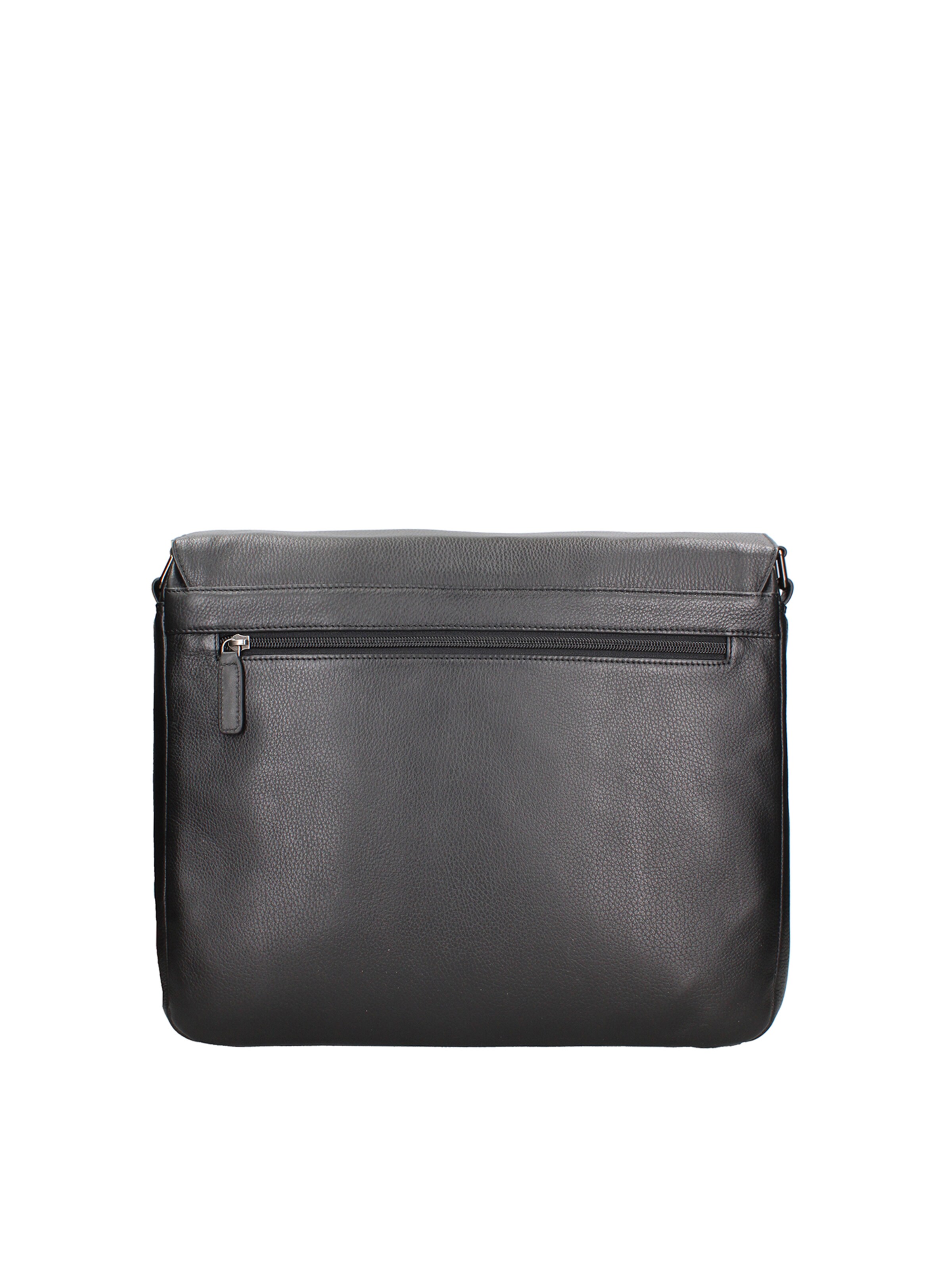 Borsa a tracolla 'Borsa a Tracolla Uomo Vera Pelle - Chiusura Zip e Tasche Sicure' di Momo Design in nero