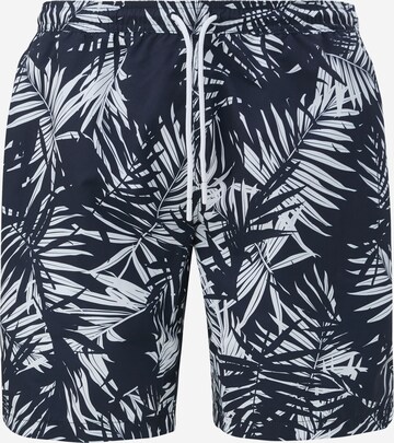 s.Oliver Red Label Big & Tall Swim Trunks in Blue: front