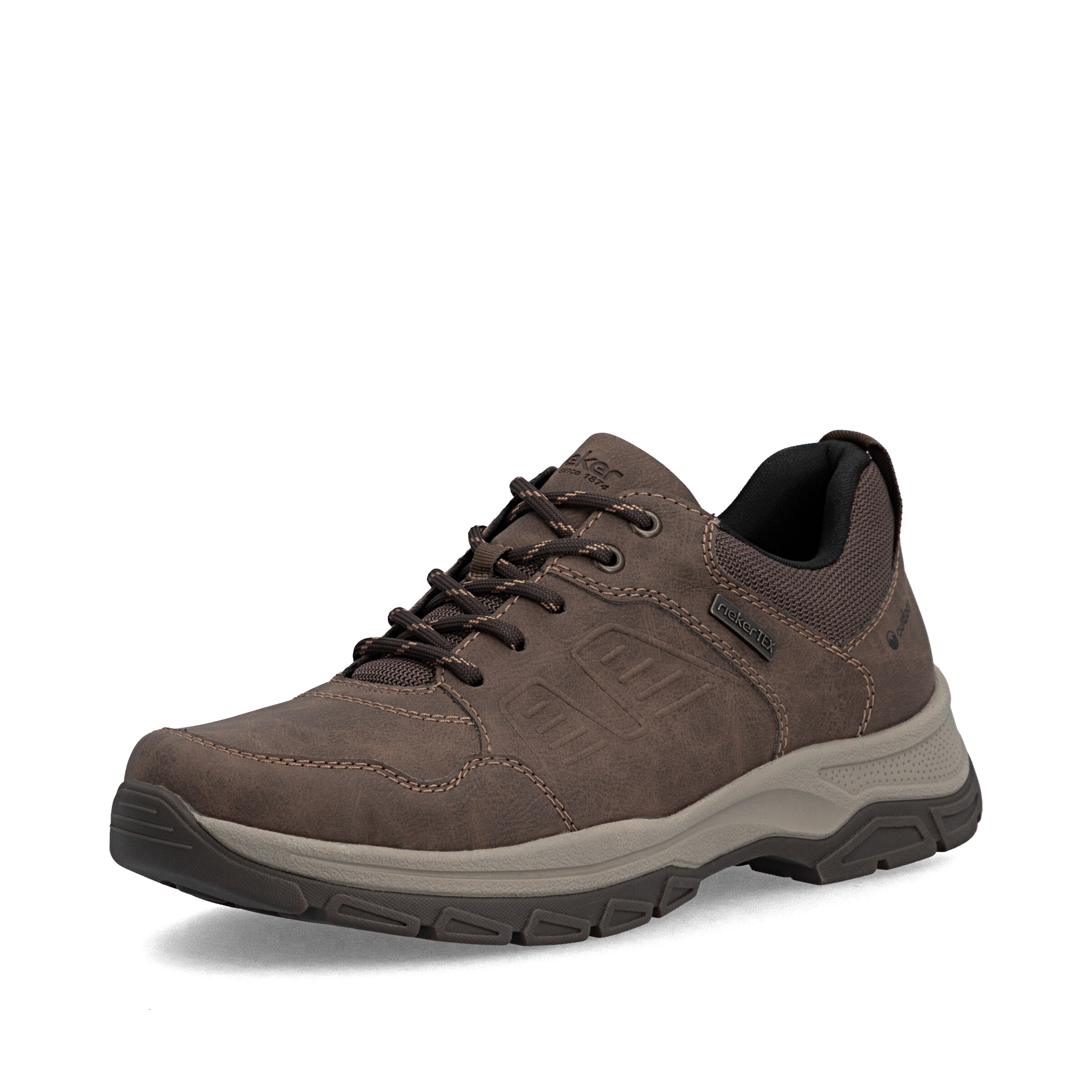 Baskets basses Rieker en marron : devant