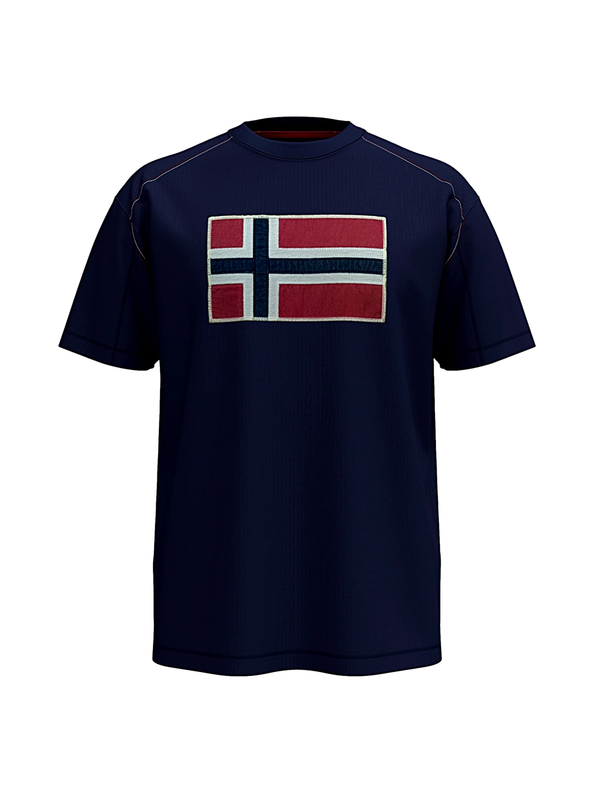 NAPAPIJRI T-Shirt en bleu / rouge, Vue avec produit