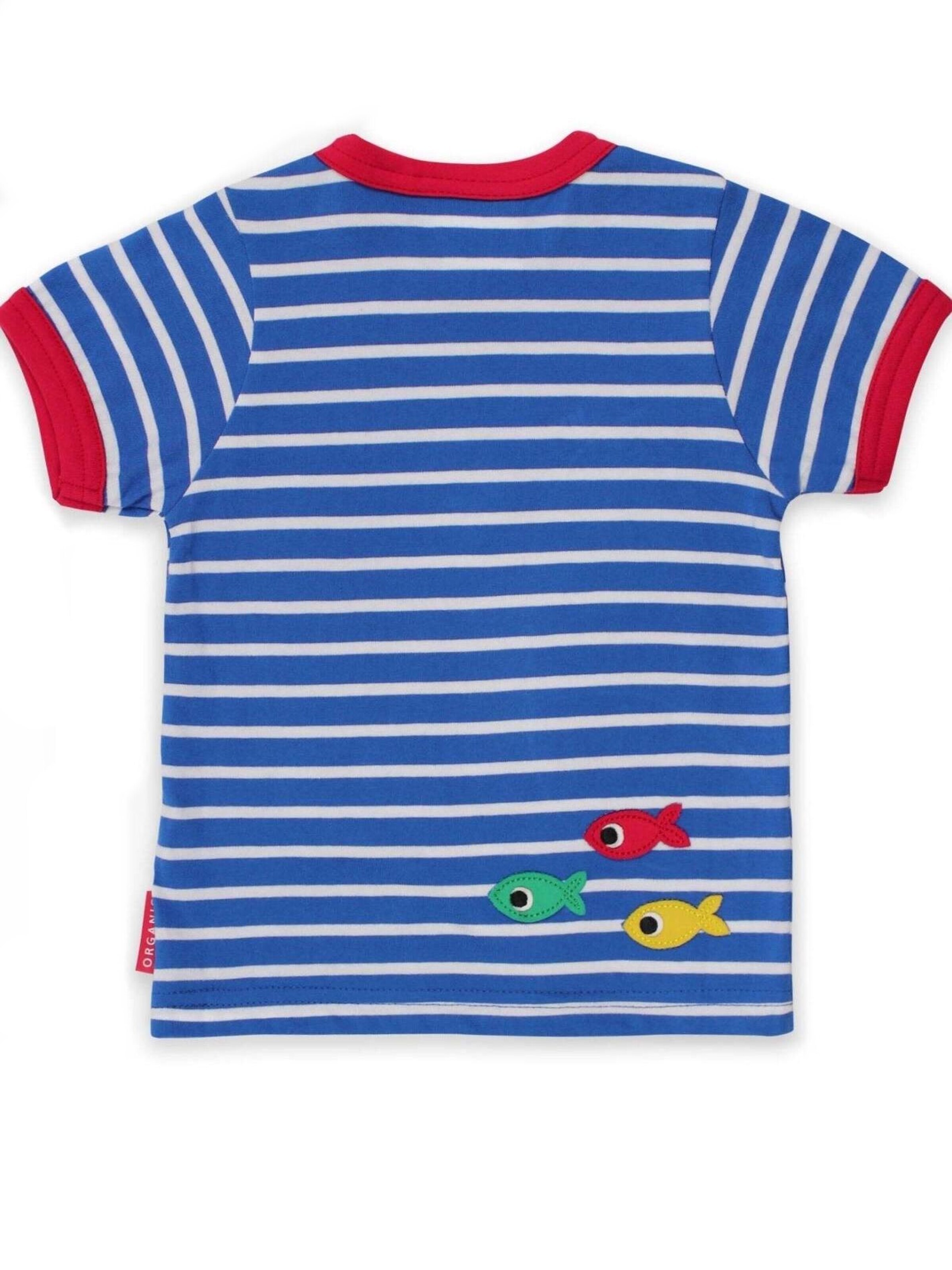 Toby Tiger Shirt 'Krabben-Applikation' in Blue