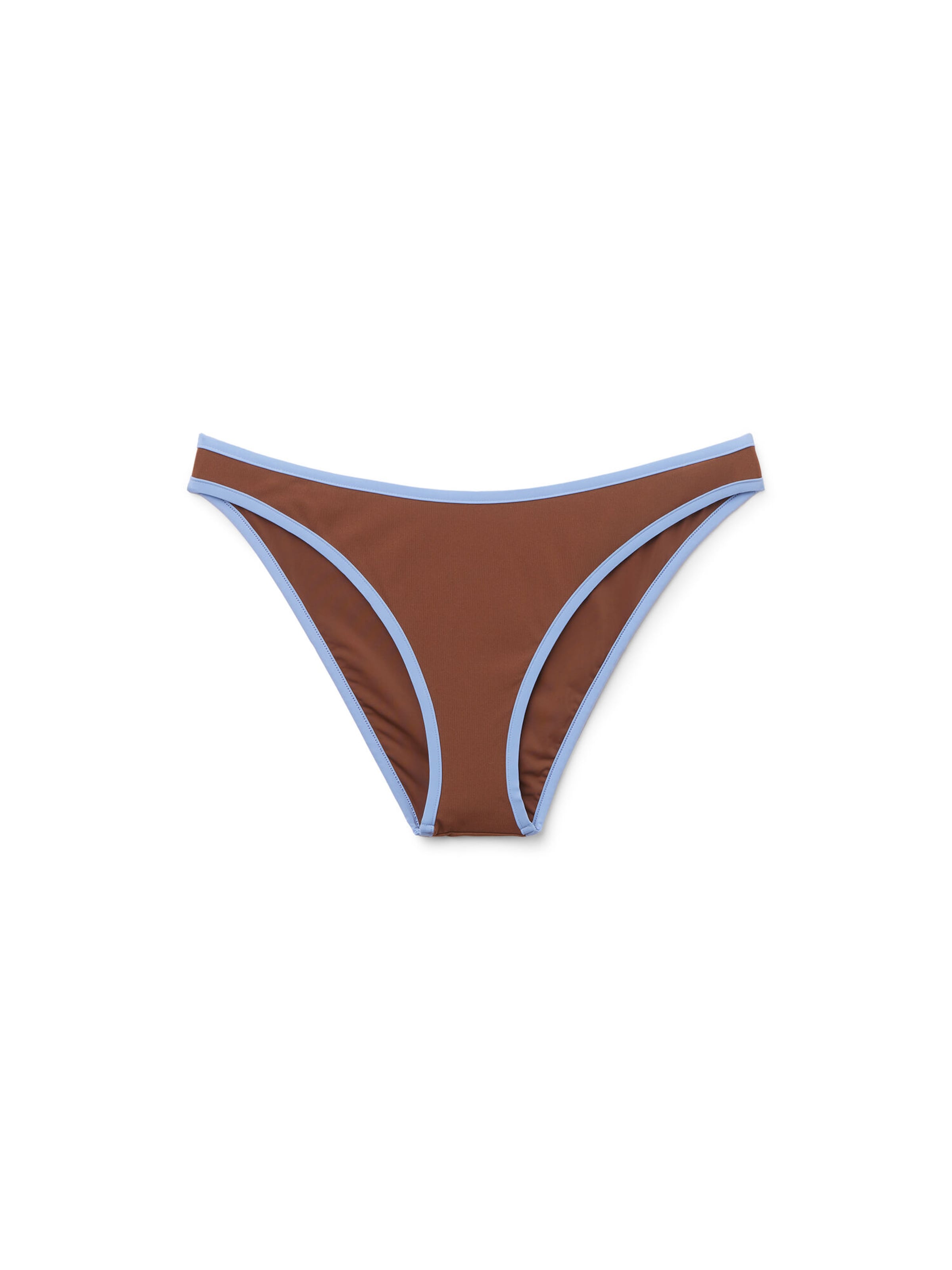 CALZEDONIA Bikinihose 'Bicolor Piping' in Braun: Vorderseite