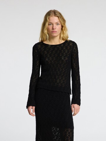 Pull-over 'NIVA' SELECTED FEMME en noir : devant