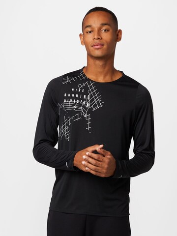 NIKE Funktionsskjorte i sort: forside