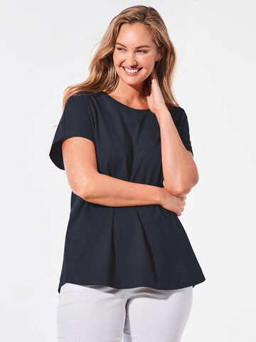 Goldner Shirt in Blau: Vorderseite