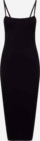 A LOT LESS - Vestido de malha 'Ria' em preto: frente