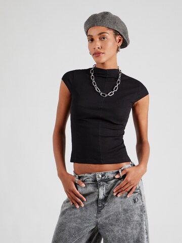 WEEKDAY - Camisa 'Dea' em preto: frente