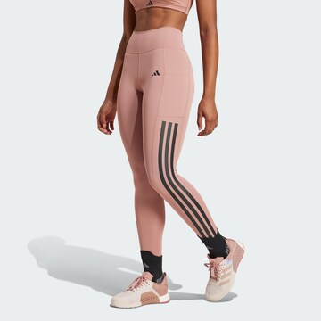 ADIDAS PERFORMANCE Kitsas Spordipüksid 'Optime', värv roosa: eest vaates