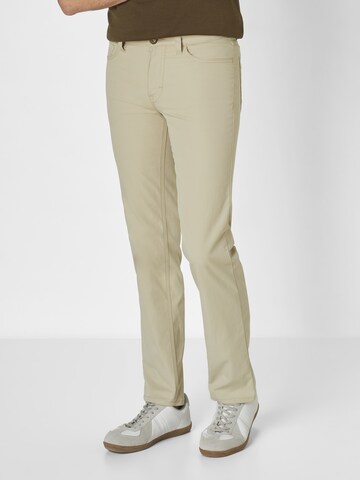 PADDOCKS Tapered Athletic Pants in Beige: front