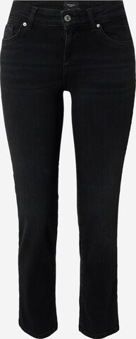 Vero Moda Petite Slimfit Jeans 'DAF' in Zwart: voorkant