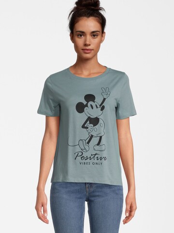 Course Shirt 'Mickey Mouse Positive Vibes' in Blau: predná strana