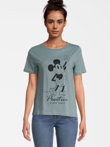 T-shirt 'Mickey Mouse Positive Vibes' Course en bleu : devant