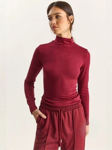 T-shirt Bianco Lucci en rouge