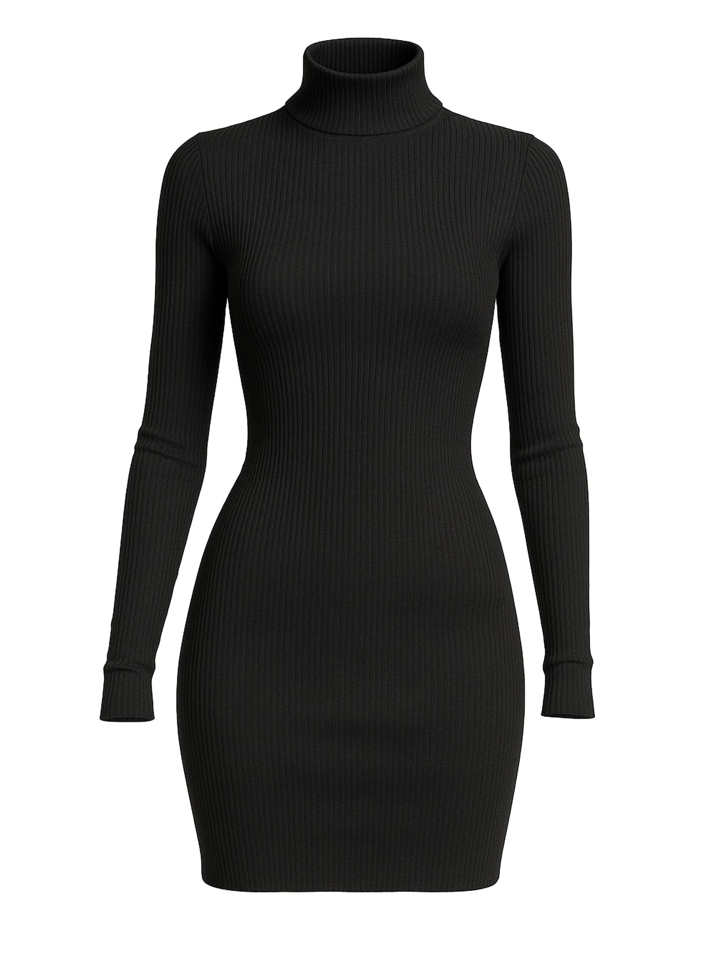 PANTHEROAR Obleka 'High Neck Mini Dress' v velikosti 34-36  | črna barva, Prikaz izdelka