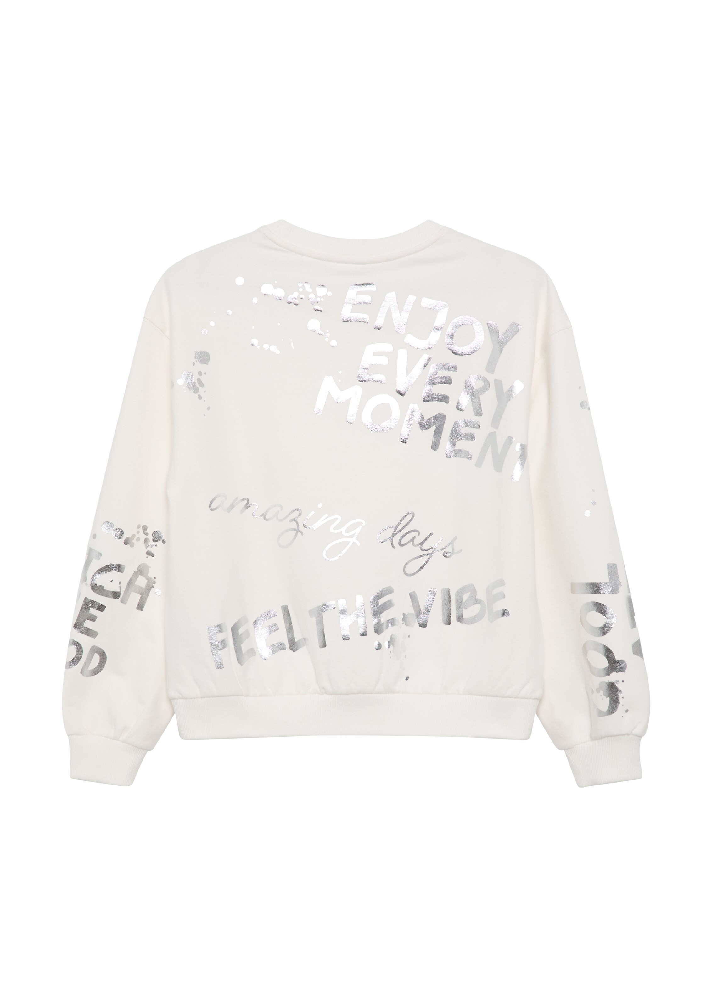 s.Oliver Sweatshirt in Weiß: Vorderseite