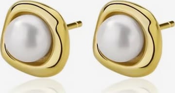 ROUGEMONT Jewellery Ohrringe 'Trendige Perlen Ohrstecker 925 Sterling Silber' in Gold: Vorderseite