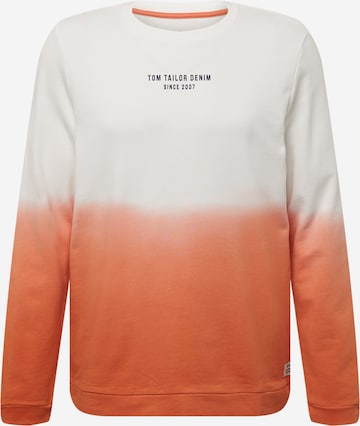 TOM TAILOR DENIM Sweatshirt in Orange: front