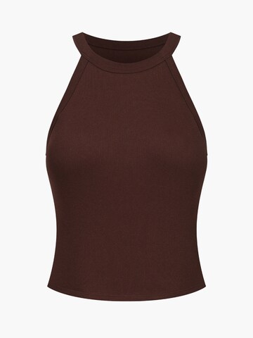 cfab (formerly creamy fabrics) Top 'Neck Holder Bra Top' in Brown: front