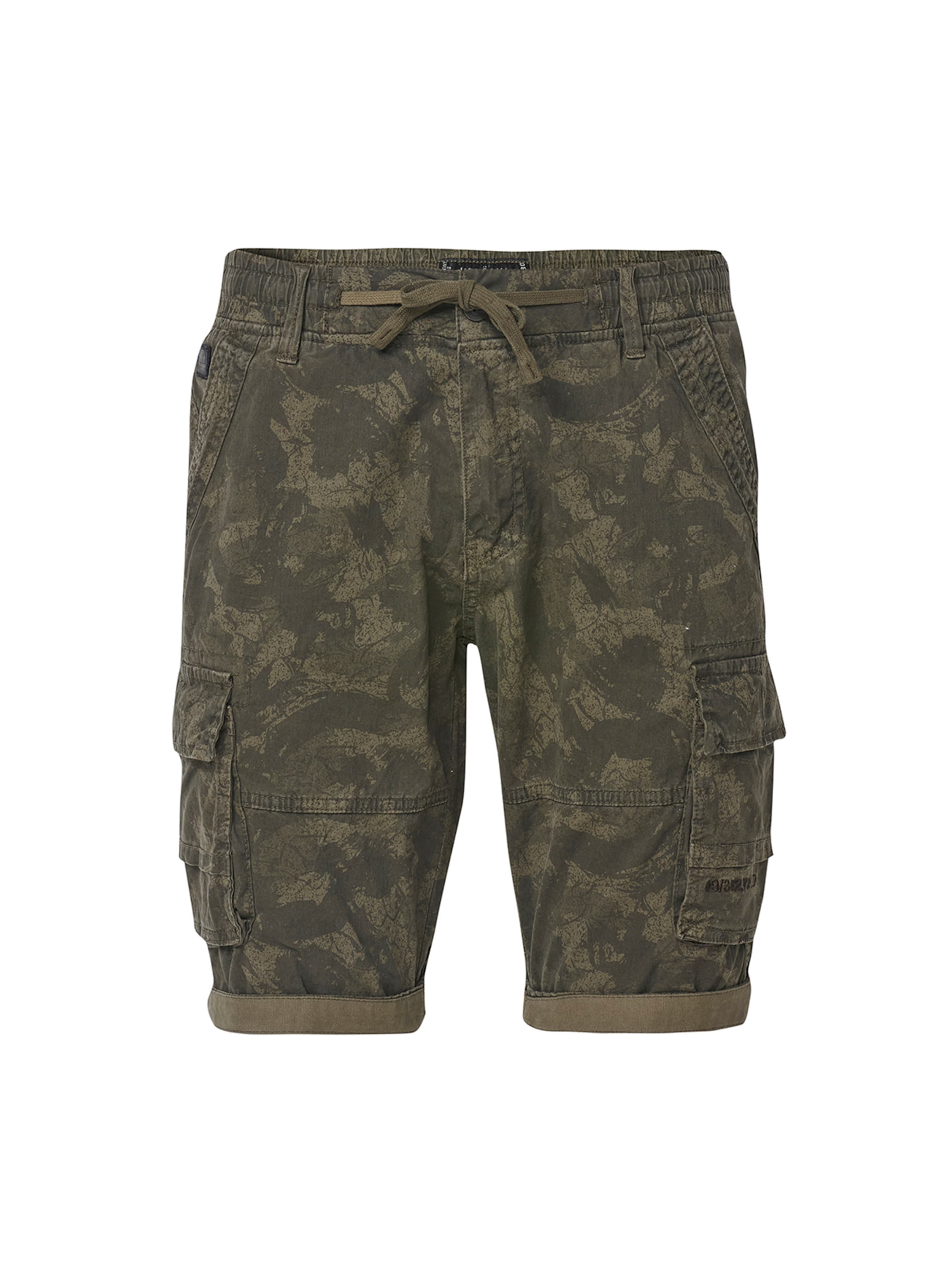 KOROSHI Regular Карго панталон в зелено: отпред